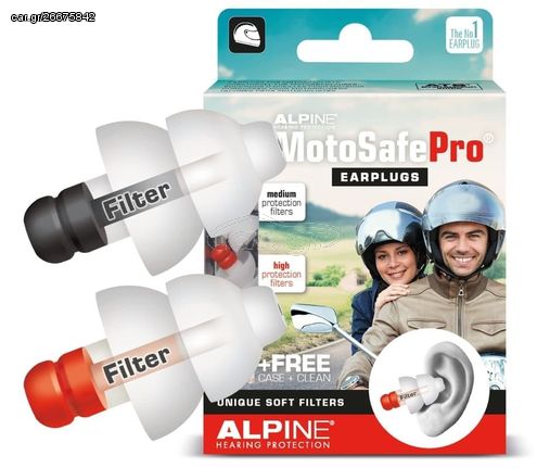 Alpine MotoSafe Pro 111.23.112 Ωτοασπίδες Για Μοτοσυκλετιστές