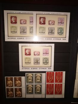 Cyprus stamps collection 38 complete sets 1963-1974  Β4 cat. 260 Euro, MNH