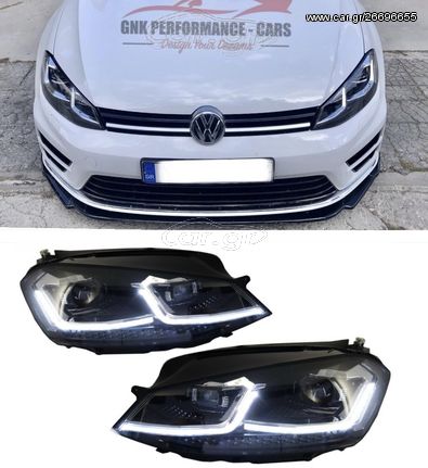 ΦΑΝΑΡΙΑ ΕΜΠΡΟΣ Headlights GOLF 7 LOOK 7.5 LED 7 VII  Dynamic Turning Lights  G7.5 R Design ΕΤΟΙΜΟΠΑΡΑΔΟΤΑ