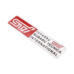 Subaru STI Tuned by Subaru Tecnica International Σήμα Αυτοκόλλητο Μεταλλικό
