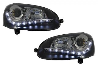 ΦΑΝΑΡΙΑ ΕΜΠΡΟΣ LED VW Golf V 5 Jetta 5 (2003-2009) Black Design