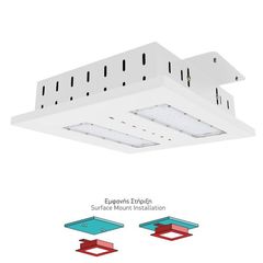 Spotlight Φωτιστικό Βενζινάδικου LED 100W 6000K Σε Λευκό Χρώμα - Ψυχρό (5000-6500Κ)