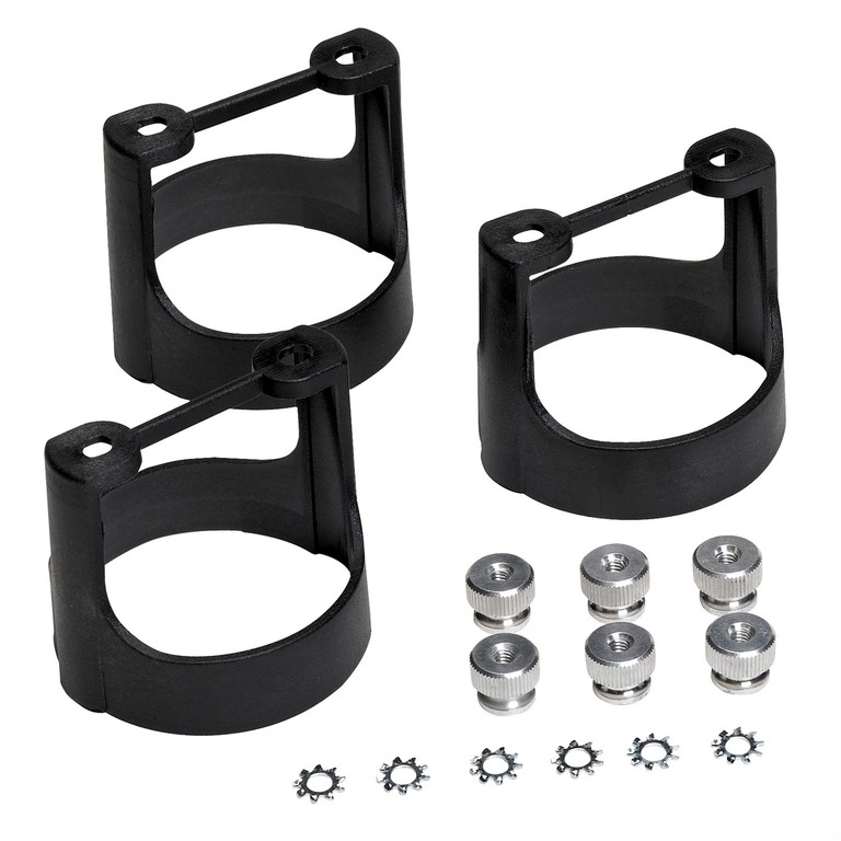 Autometer Gauge Bracket  Kit, 2 5/8", Black Composite, Qty 3