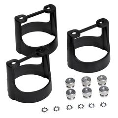 Autometer Gauge Bracket  Kit, 2 5/8", Black Composite, Qty 3