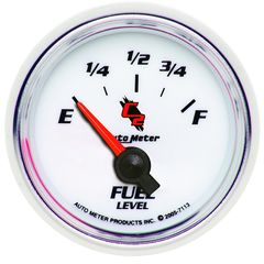 Autometer Gauge, Fuel Level, 2 1/16", 0 To 90Ω, Elec, C2