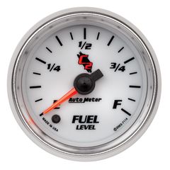 Autometer Gauge, Fuel Level, 2 1/16", 0-280Ω Programmable, C2