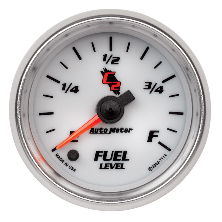Autometer Gauge, Fuel Level, 2 1/16", 0-280Ω Programmable, C2