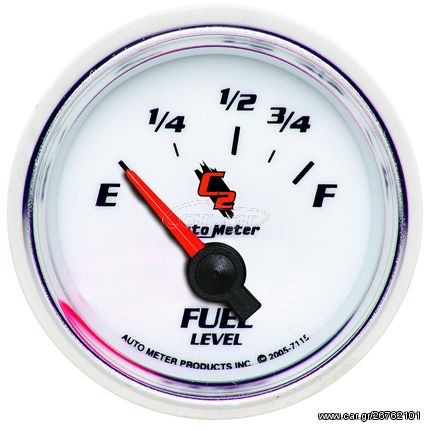 Autometer Gauge, Fuel Level, 2 1/16", 73 To 10Ω, Elec, C2