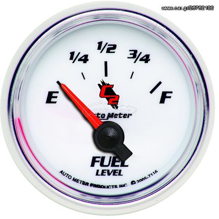 Autometer Gauge, Fuel Level, 2 1/16", 240 To 33Ω, Elec, C2