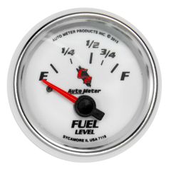 Autometer Gauge, Fuel Level, 2 1/16", 16 To 158 Ω, Elec, C2