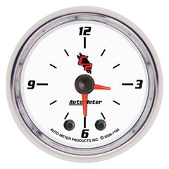 Autometer Gauge, Clock, 2 1/16", 12Hr, Analog, C2