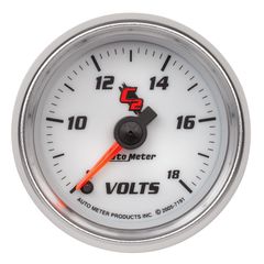 Autometer Gauge, Voltmeter, 2 1/16", 18V, Digital Stepper Motor, C2