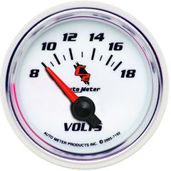 Autometer Gauge, Voltmeter, 2 1/16", 18V, Electric, C2