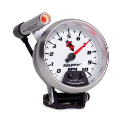 Autometer Gauge, Tachometer, 3 3/4", 10K Rpm, Pedestal W/ Ext. Quick-Lite, C2