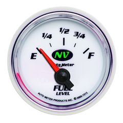 Autometer Gauge, Fuel Level, 2 1/16", 0 To 90Ω, Elec, Nv