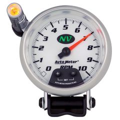 Autometer Gauge, Tachometer, 3 3/4", 10K Rpm, Pedestal W/ Ext. Quick-Lite, Nv