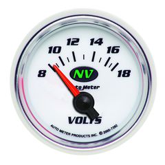 Autometer Gauge, Voltmeter, 2 1/16", 18V, Electric, Nv