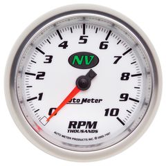 Autometer Gauge, Tachometer, 3 3/8", 10K Rpm, In-Dash, Nv