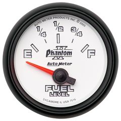 Autometer Gauge, Fuel Level, 2 1/16", 240 To 33Ω, Elec, Phantom Ii