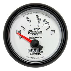 Autometer Gauge, Fuel Level, 2 1/16", 16 To 158 Ω, Elec, Phantom Ii