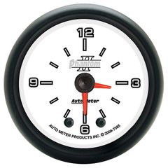 Autometer Gauge, Clock, 2 1/16", 12Hr, Analog, Phantom Ii