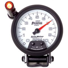 Autometer Gauge, Tachometer, 3 3/4", 10K Rpm, Pedestal W/ Ext. Quick-Lite, Phantom Ii