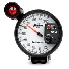 Autometer Gauge, Tachometer, 5", 10K Rpm, Pedestal W/ Ext. Shift-Lite, Phantom Ii