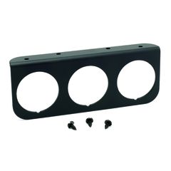 Autometer Gauge Mounting Panel, Triple, 2 1/16", Black, Aluminum