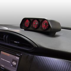 Autometer Gauge Mount, Direct Fit Dash Top, Triple, 2 1/16", Scion Frs / Subaru Brz