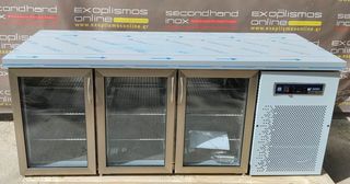 Ψυγείο Πάγκος Συντήρηση Με 3 Πόρτες GN Τζάμι 185x70x85Cm BAMBAS - Καινούργιο.