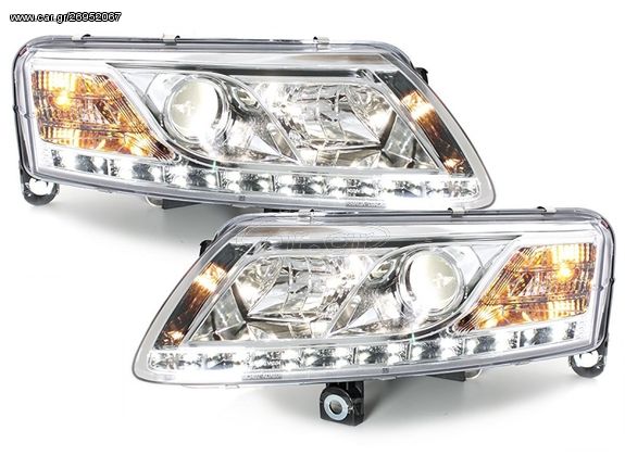 ΕΜΠΡΟΣΘΙΑ D-LITE LED DRL ΦΑΝΑΡΙΑ ΓΙΑ AUDI A6 AVANT (4F5,C6)