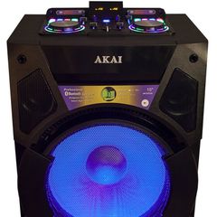 Akai DJ-S5H Φορητό ηχείο με μίκτη, διπλό Bluetooth, LED, 2 USB, 2 SD, 2 Aux-In και ασύρματο μικρόφωνο – 400 W GENERAL  TRADE  TSELLOS