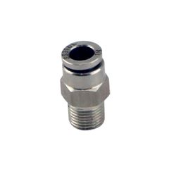Turbosmart 1/8" NPT Str Pushloc Fitting - SS - 1/4"