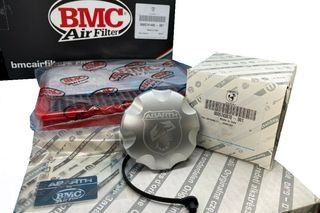 Abarth 500 ΣΕΤ Φίλτρο Αέρα BMC & Τάπα Βενζίνης Αλουμινίου Καινούργια Γνήσια- 71808390
