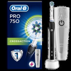 Oral-B PRO 750 Black Ηλεκτρική Οδοντόβουρτσα από την Βraun + ΔΩΡΟ Travel Case