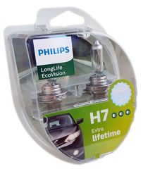 PHILIPS H7 12V 55W PX26d LongLife EcoVision DUO (12972LLECOS2) 2τμχ