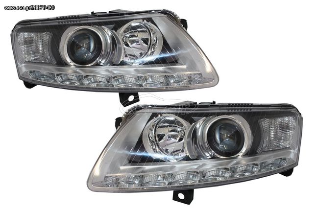 ΕΜΠΡΟΣΘΙΑ ΦΑΝΑΡΙΑ LED DRL ΓΙΑ AUDI A6 SEDAN (4F,C6)