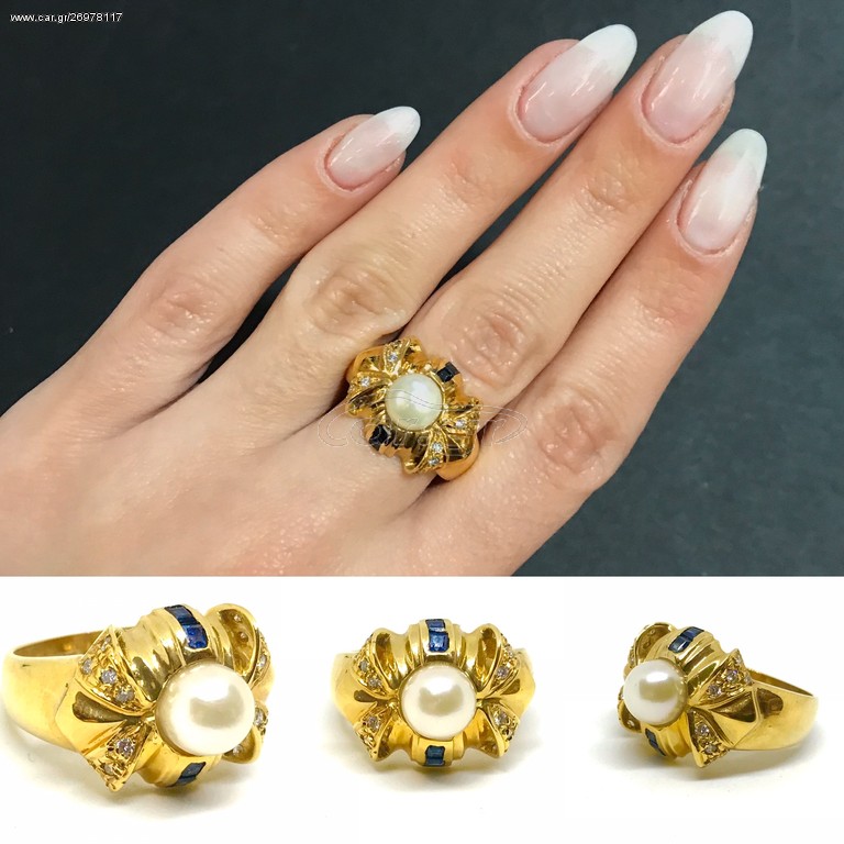 Δαχτυλιδι 18k με Μαργαριτάρι