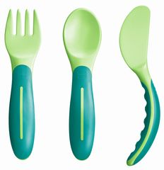 Mam Σετ Κουτάλι Πιρούνι Μαχαίρι Baby Cutlery 6m+ Green 515