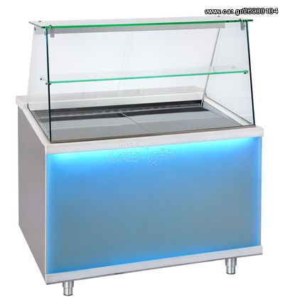 Βιτρίνα Θερμαινόμενη Επιδαπέδια GLASS 110x90x130 - Καινούργια.