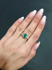 Δαχτυλιδι 18k με Σμαράγδι-thumb-7