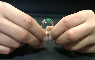 Δαχτυλιδι 18k με Σμαράγδι-thumb-2