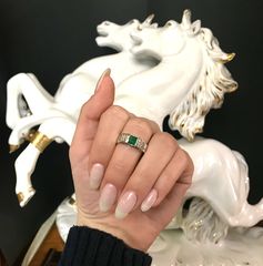 Δαχτυλιδι 18k με Σμαράγδι-thumb-8