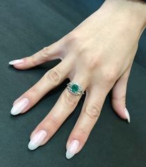 Δαχτυλιδι 18k με Σμαράγδι-thumb-1