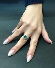 Δαχτυλιδι 18k με Σμαράγδι-thumb-2