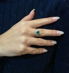 Δαχτυλιδι 18k με Σμαράγδι-thumb-3