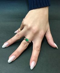 Δαχτυλιδι 18k με Σμαράγδι-thumb-1