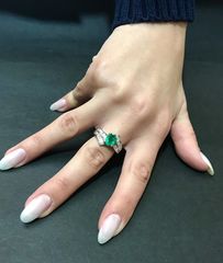 Δαχτυλιδι 18k με Σμαράγδι-thumb-1