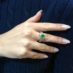 Δαχτυλιδι 18k με Σμαράγδι-thumb-2