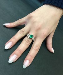 Δαχτυλιδι 18k με Σμαράγδι-thumb-4